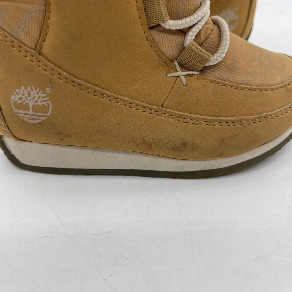 Timberland Nordic Groove Wheat 36871 Toddler Size T7 Winter Boots Lace‎ and Zip